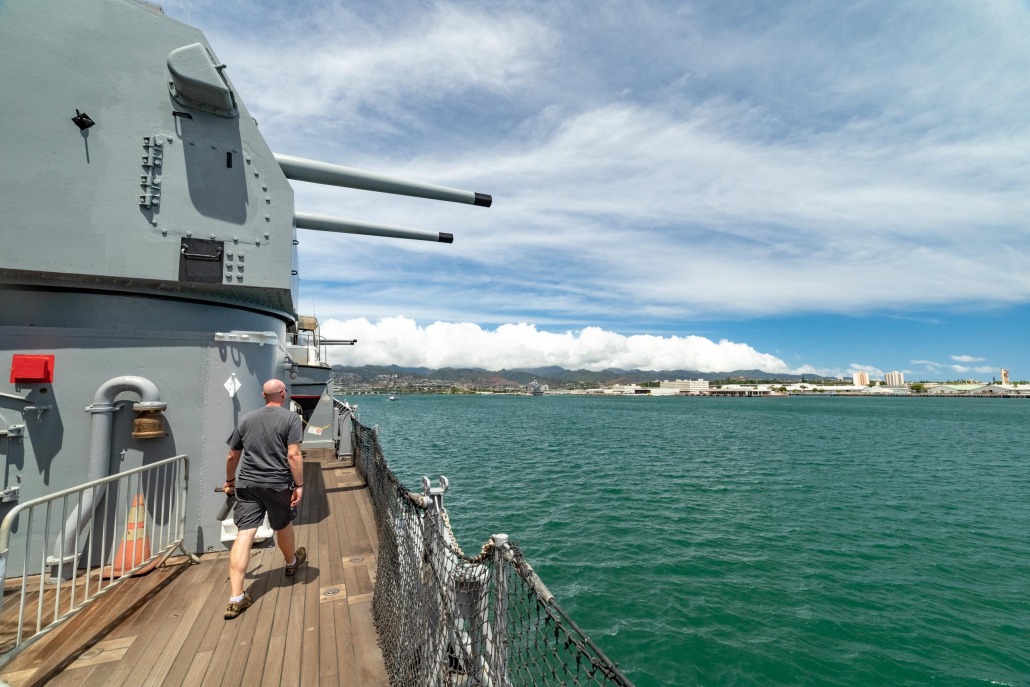 USS Missouri Battleship 5 inch Guns Pearl Harbor Oahu