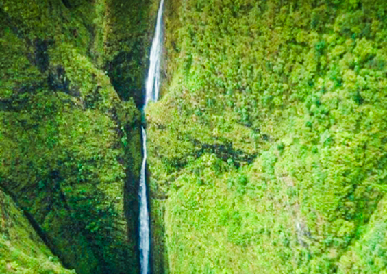 bluehawaiian oahu helicopter tour sacred falls top view slider