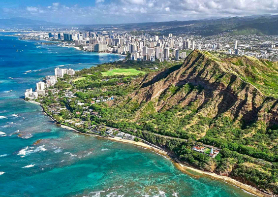 oahu sights unseen helicopter diamond head view from heli 